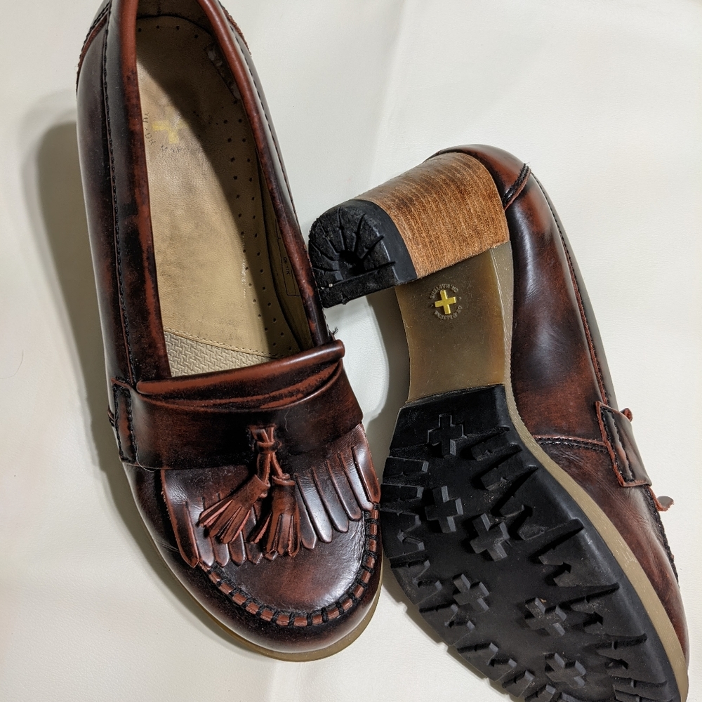 Doc Martens Romy Heeled Tassel Loafers - oxblood